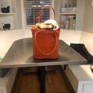 Orange Bucket Tote Bag
